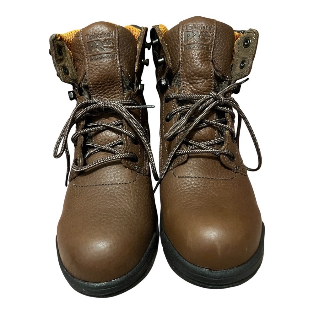Timberland PRO Brown Leather Waterproof Steel Toe Work Boots Men's Size 10M - Picture 6 of 13